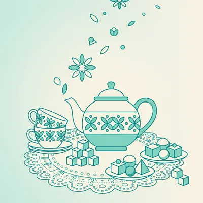 Tea Party Clean Lines preview