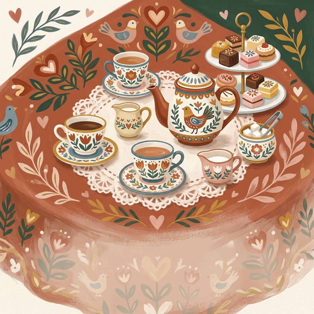 Tea Party Folk Art preview