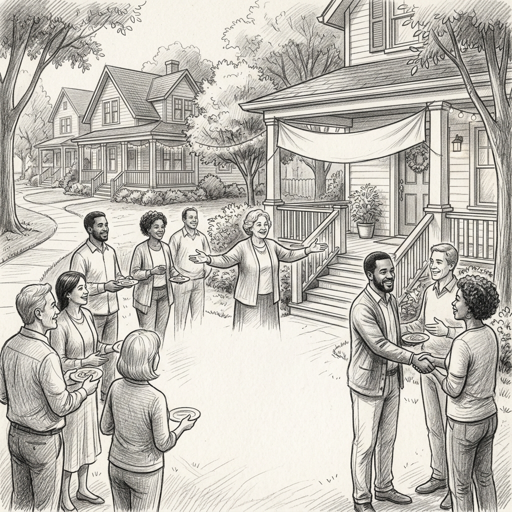 Welcome Party Pencil Drawing preview