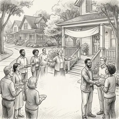 Welcome Party Pencil Drawing preview