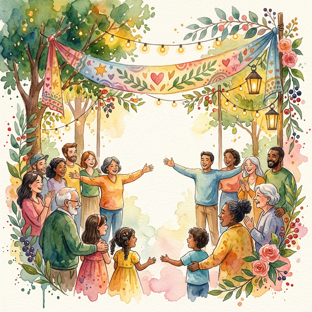 Welcome Party Watercolor Garden preview