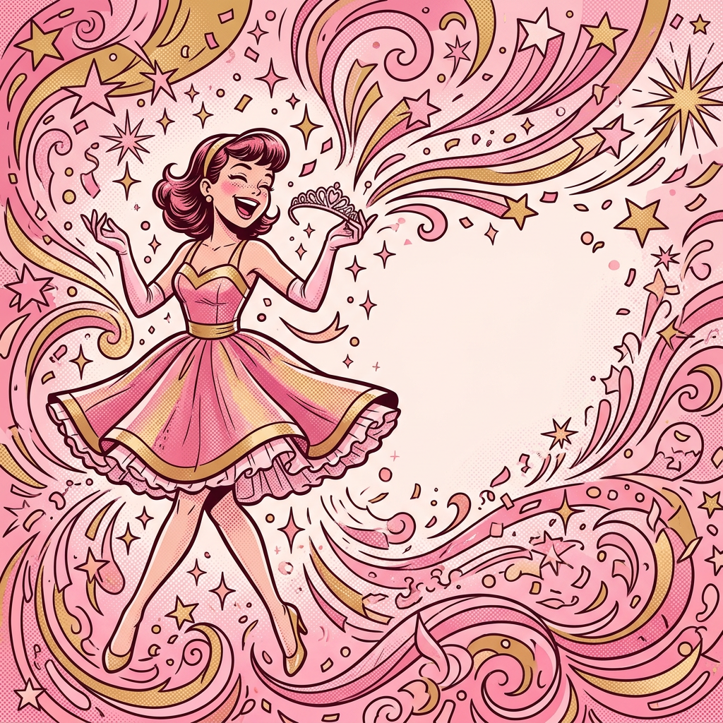 Sweet Sixteen Retro Cartoon preview