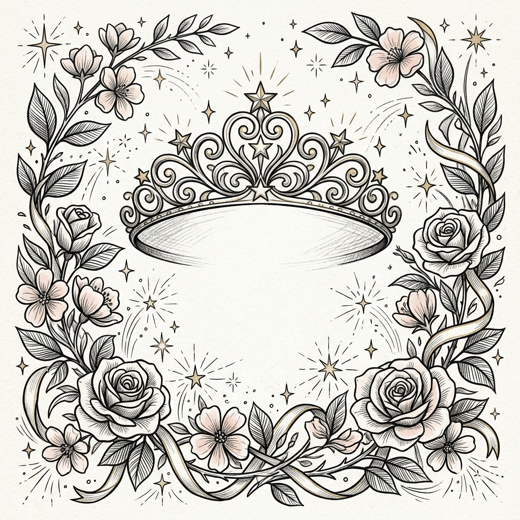 Sweet Sixteen Ink Illustration preview