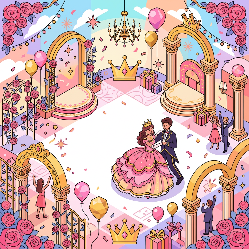 Quinceañera Isometric preview