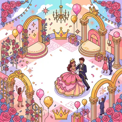 Quinceañera Isometric preview