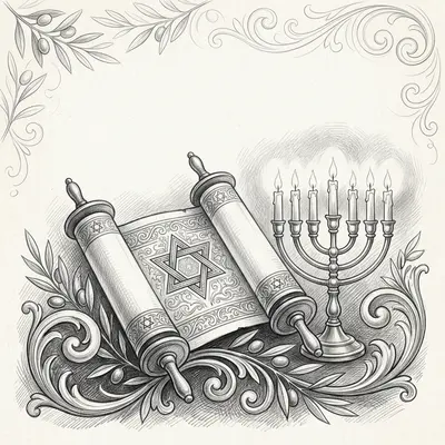 Bar/bat Mitzvah Pencil Drawing preview