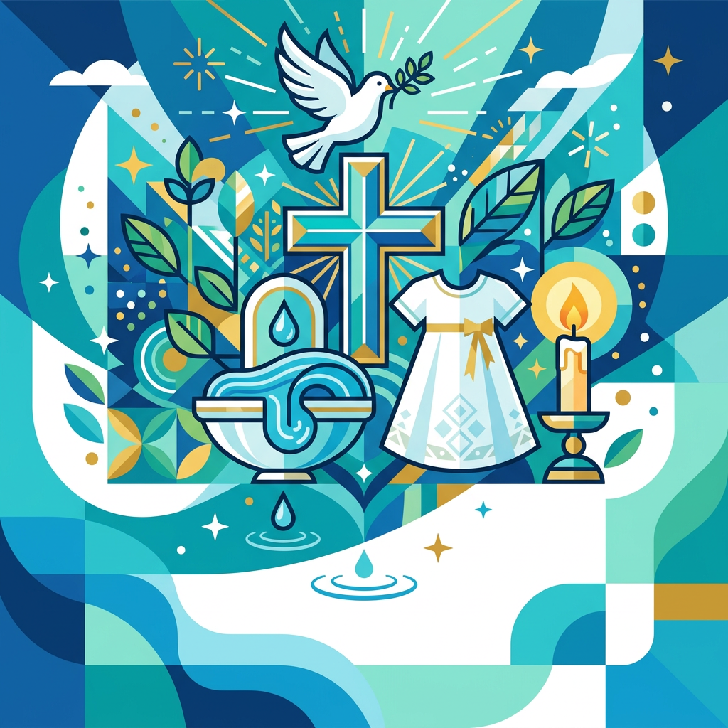 Baptism Christening Flat Design preview