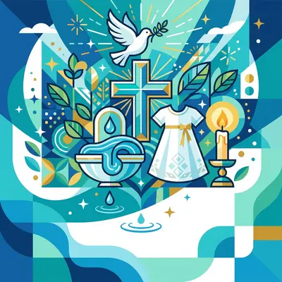Baptism Christening Flat Design preview