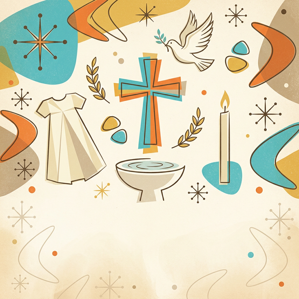 Baptism Christening Mid-Century preview