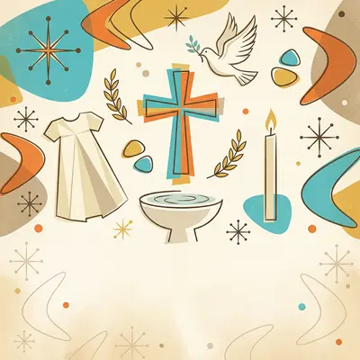 Baptism Christening Mid-Century preview