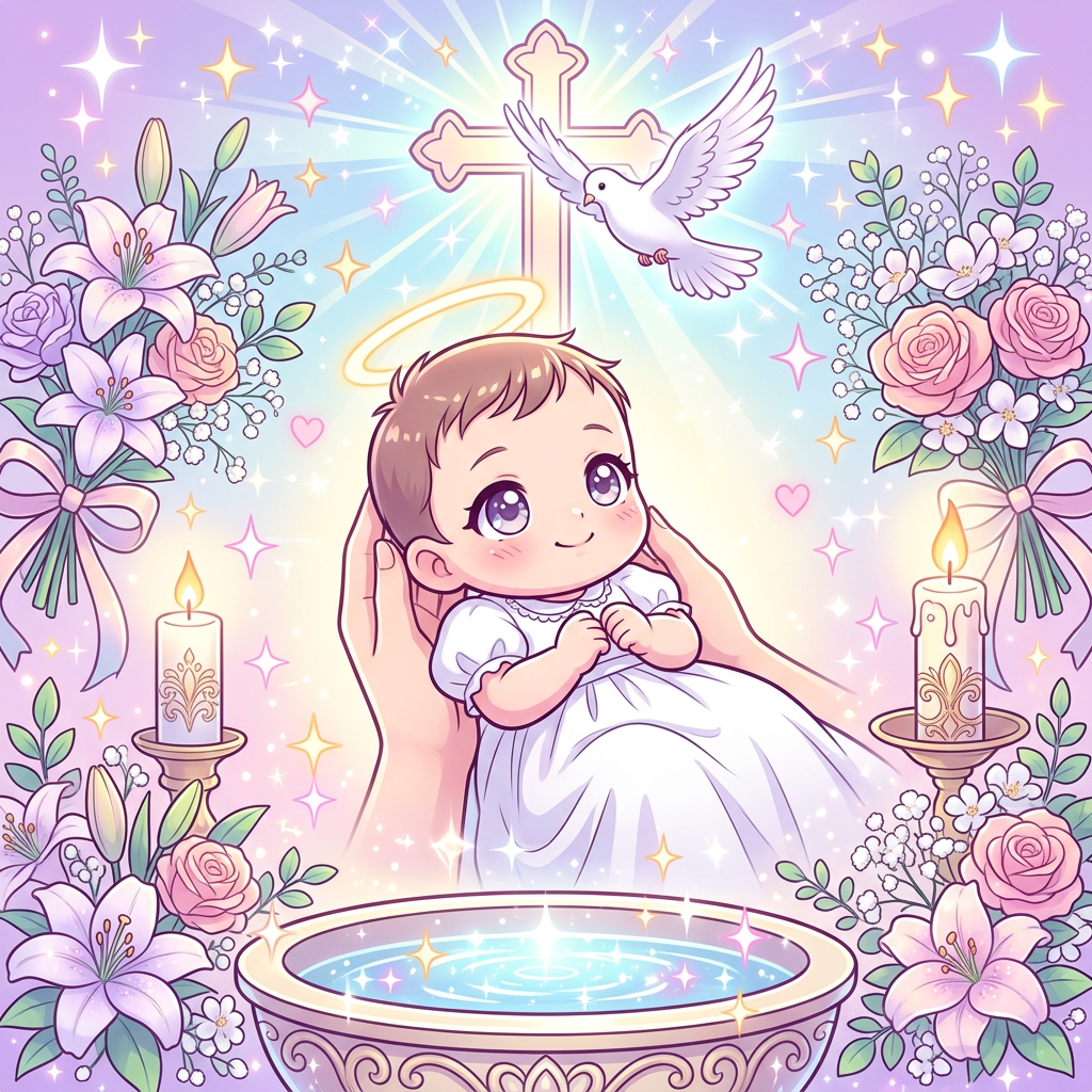 Baptism Christening Chibi preview