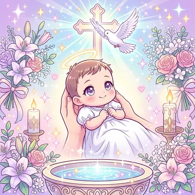 Baptism Christening Chibi preview