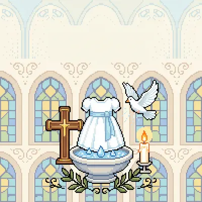 Baptism Christening 8-Bit Classic preview