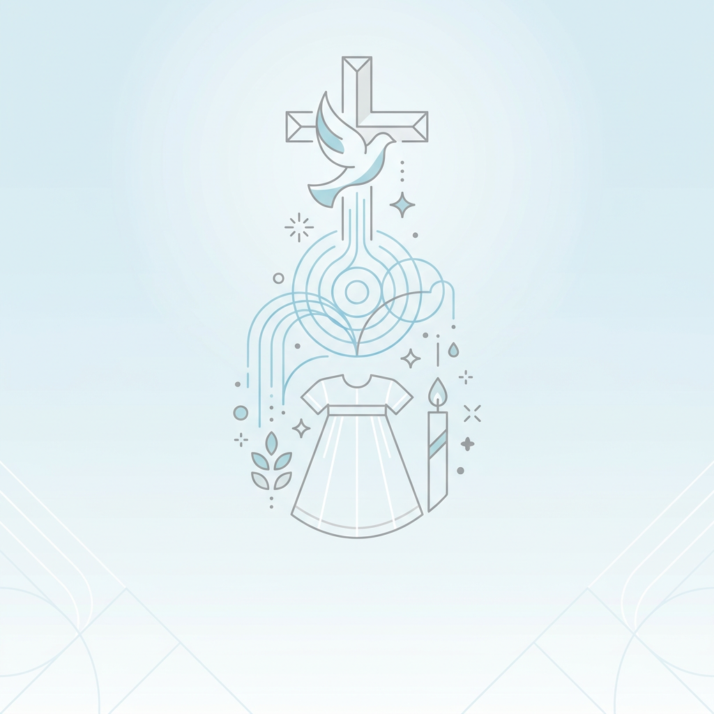 Baptism Christening Clean Lines
