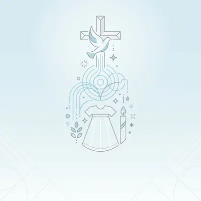 Baptism Christening Clean Lines preview