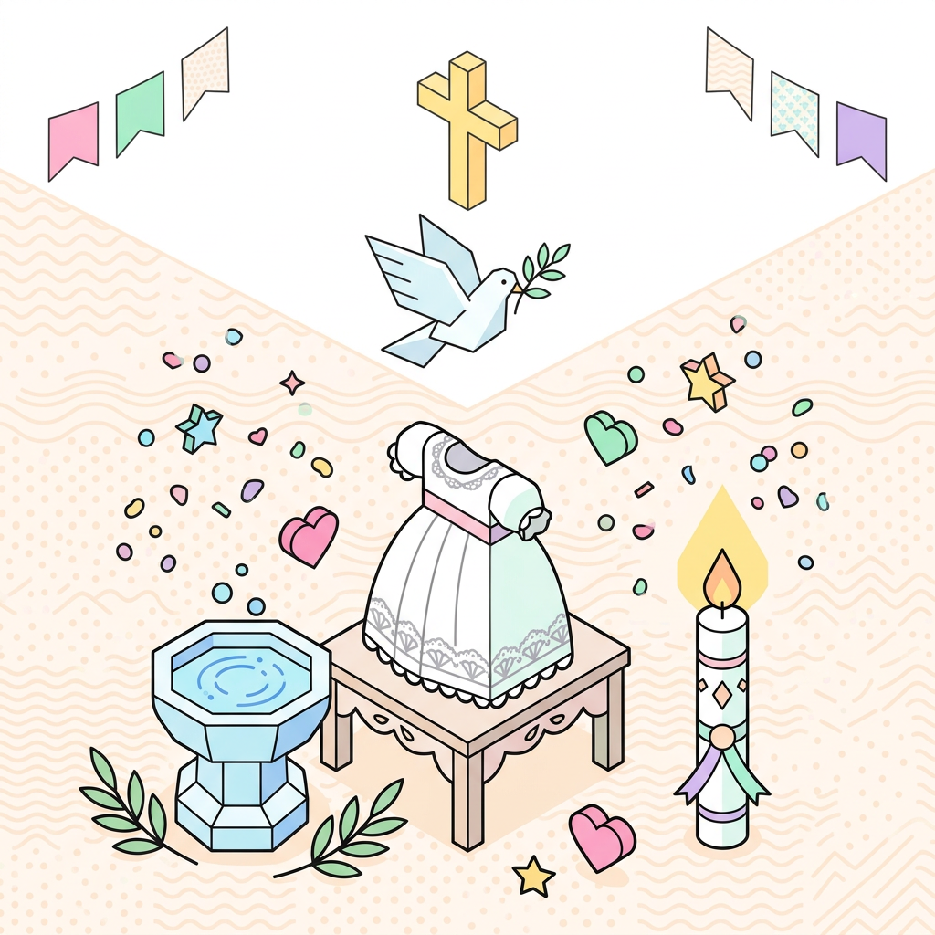 Baptism Christening Isometric preview