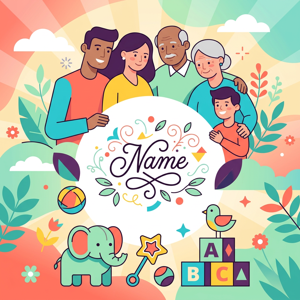 Baby Naming Ceremony Flat Design preview