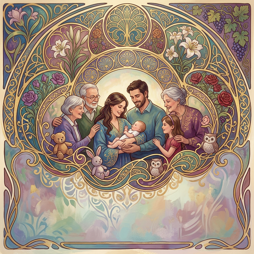 Baby Naming Ceremony Art Nouveau preview
