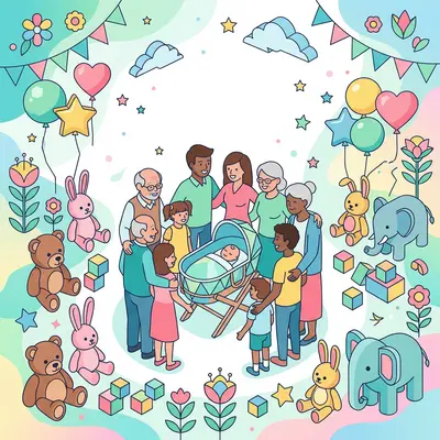 Baby Naming Ceremony Isometric preview