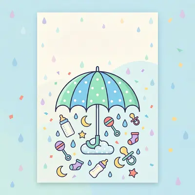 Baby Sprinkle Flat Design preview