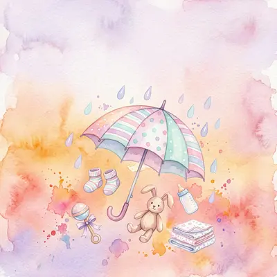 Baby Sprinkle Watercolor Sunset preview