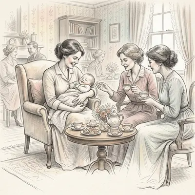 Sip And See Pencil Drawing preview