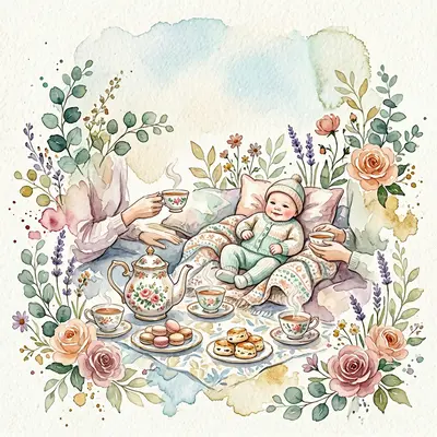 Sip And See Watercolor Garden preview