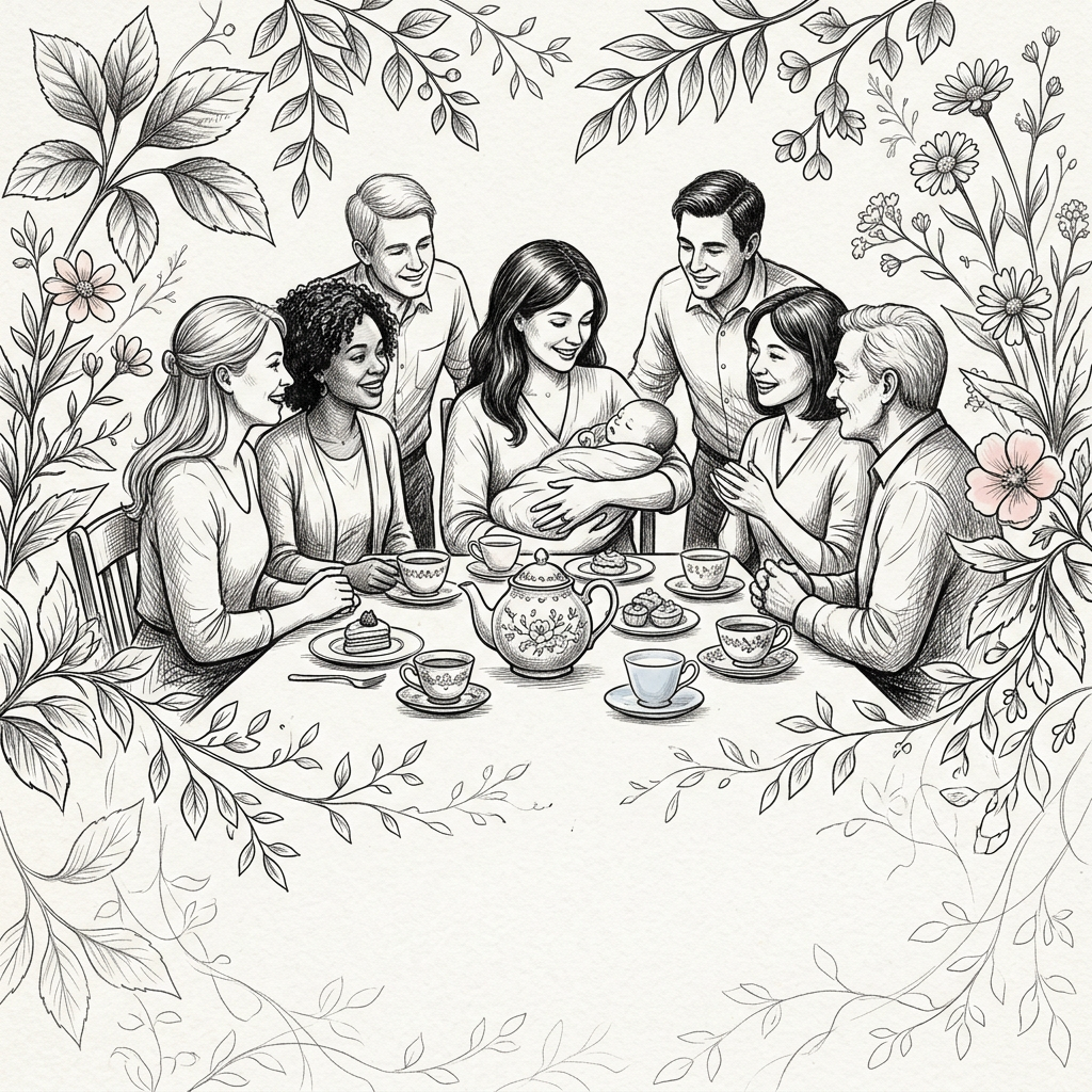 Sip And See Ink Illustration preview