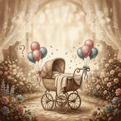 Gender Reveal Party Sepia Nostalgia preview