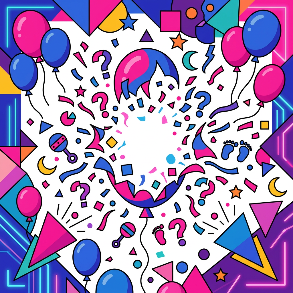 Gender Reveal Party Flat Design preview