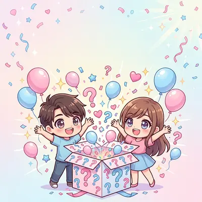 Gender Reveal Party Chibi preview