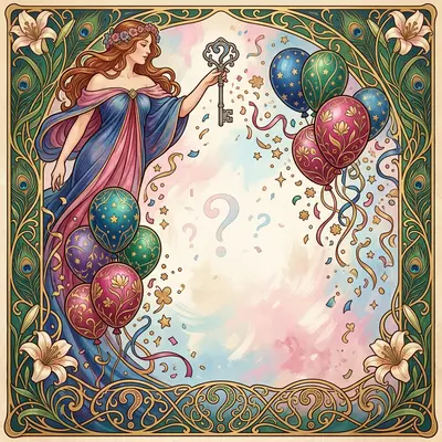 Gender Reveal Party Art Nouveau preview