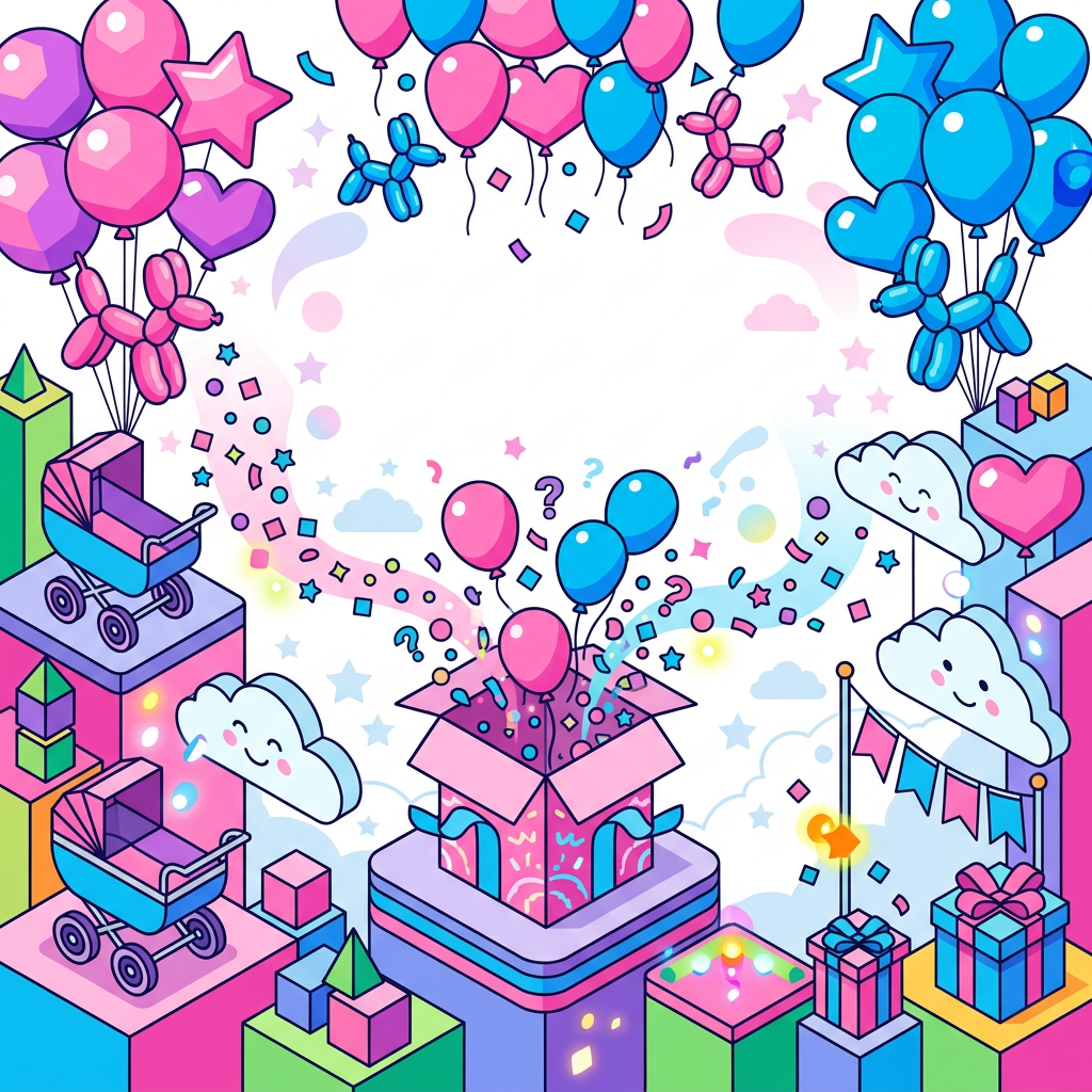 Gender Reveal Party Isometric preview
