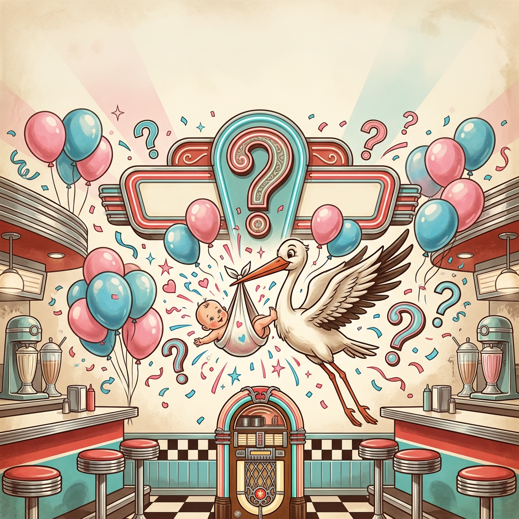 Gender Reveal Party Retro Diner preview