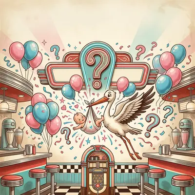 Gender Reveal Party Retro Diner preview