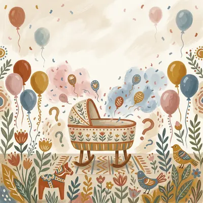 Gender Reveal Party Folk Art preview