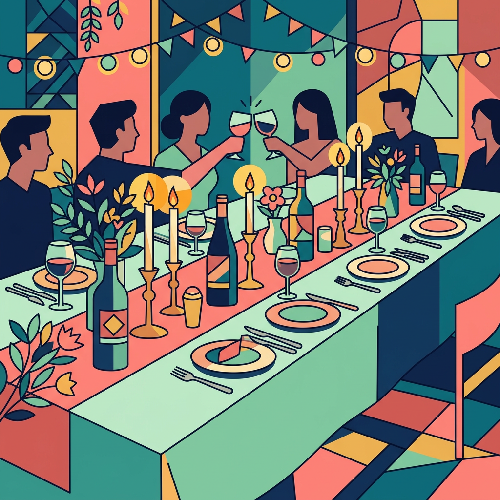 Rehearsal Dinner Flat Design preview