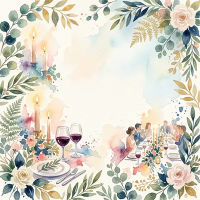 Rehearsal Dinner Watercolor Garden preview