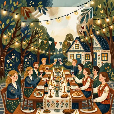 Rehearsal Dinner Folk Art preview