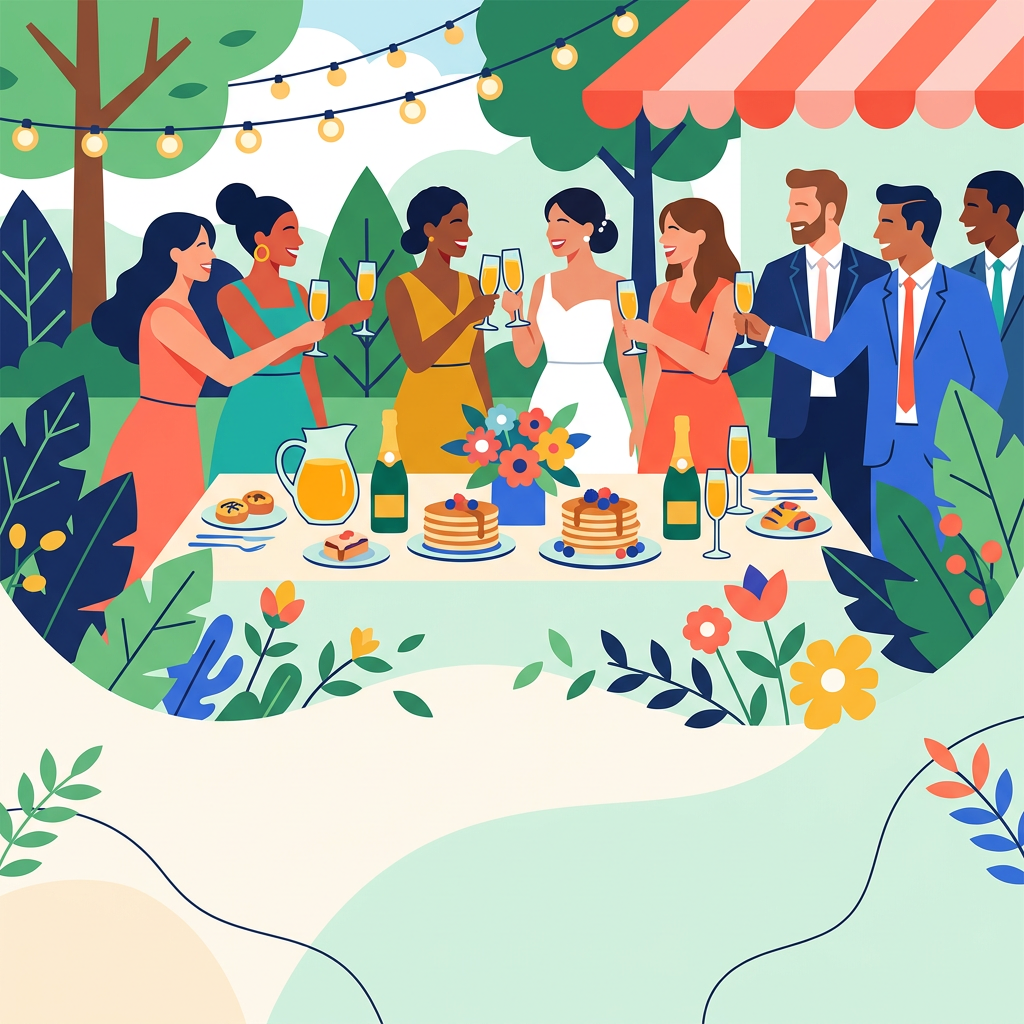Wedding Brunch Flat Design preview