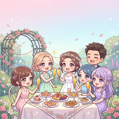 Wedding Brunch Chibi preview