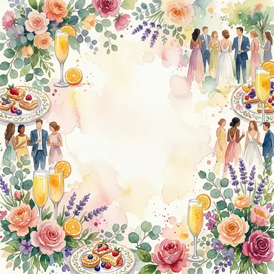 Wedding Brunch Watercolor Garden preview
