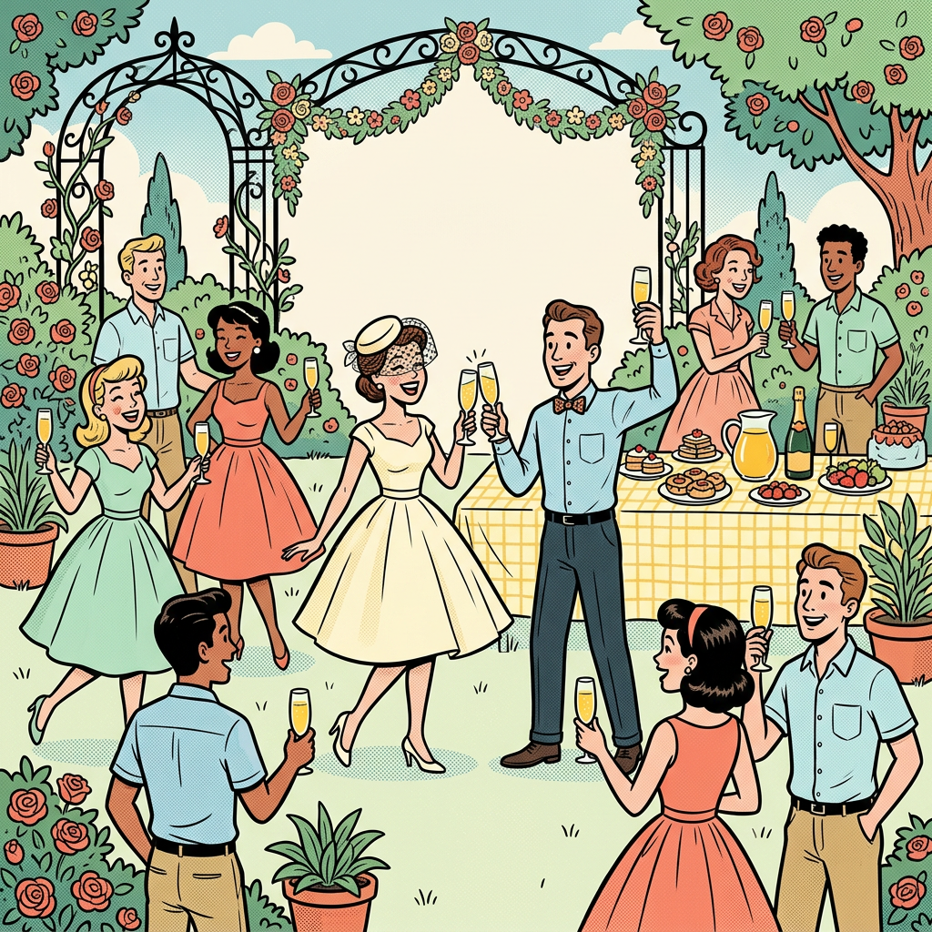 Wedding Brunch Retro Cartoon preview