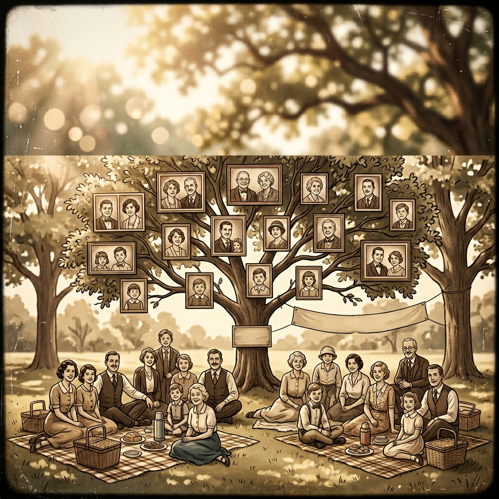 Family Reunion Sepia Nostalgia preview