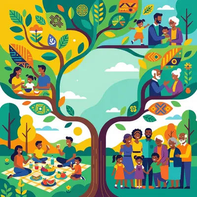 Family Reunion Flat Design preview