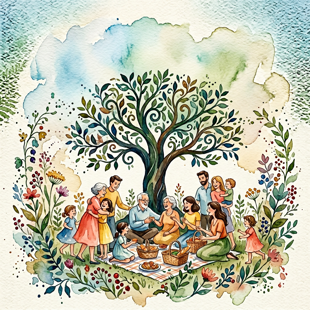 Family Reunion Watercolor Garden preview