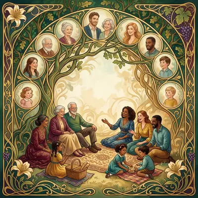 Family Reunion Art Nouveau preview