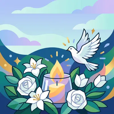 Memorial Service Flat Design preview