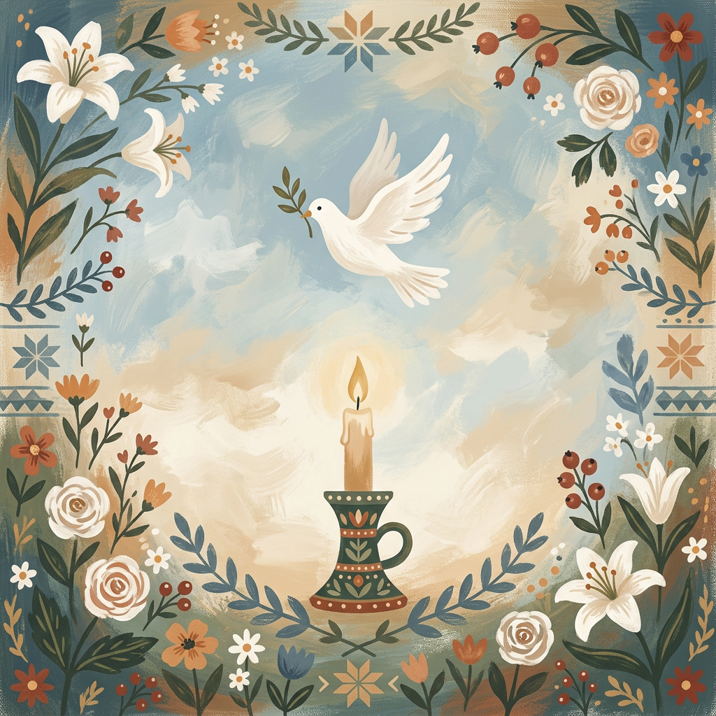 Memorial Service Folk Art preview