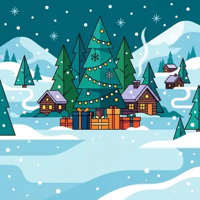 Holiday Season Flat Design preview